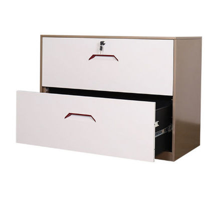 Roulement à billes résistant en acier adapté aux besoins du client de meubles de bureau diapositive le tiroir horizontal de document de 2 couches