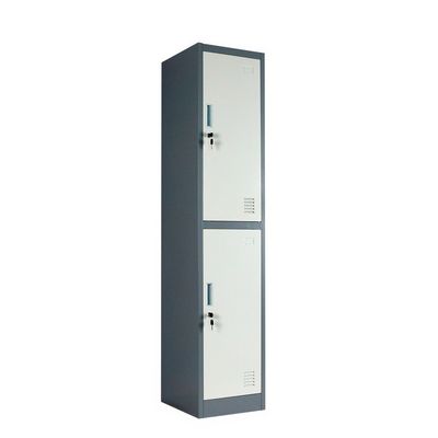 Porte deux de petite taille verticale de Dormitory Metal Wardrobe de fer en métal de Cabinets d'étudiant en acier de placard imperméable