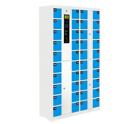 Vingt-quatre biens bleus de couleur de casier de porte d'identification futée de code barres