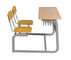 Bureau et chaise d'étudiant combinés par cadre en acier durable en métal de mobilier scolaire doubles