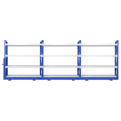 Le rayonnage en acier bleu adapté aux besoins du client Shelfing étire avec l'écurie d'utilisation d'entrepôt de roues