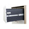 Roulement à billes résistant en acier adapté aux besoins du client de meubles de bureau diapositive le tiroir horizontal de document de 2 couches