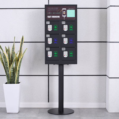 Casiers électroniques de téléphone portable avec des chargeurs, kiosque de mobile de chargeur de 6 portes