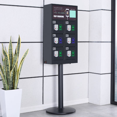 Casiers électroniques de téléphone portable avec des chargeurs, kiosque de mobile de chargeur de 6 portes