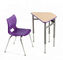 Mobilier scolaire de haute qualité de mobilier scolaire d'acier du bureau H750mm de siège unique de salle de classe