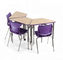 Mobilier scolaire de haute qualité de mobilier scolaire d'acier du bureau H750mm de siège unique de salle de classe