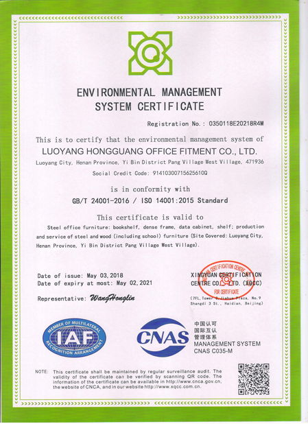 Chine Luoyang Forward Office Furniture Co.,Ltd Certifications